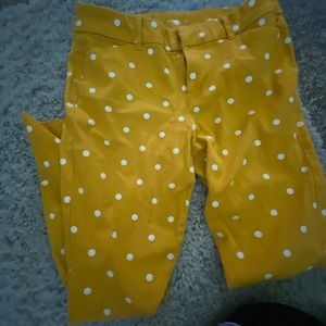Polka dot ankle pants
